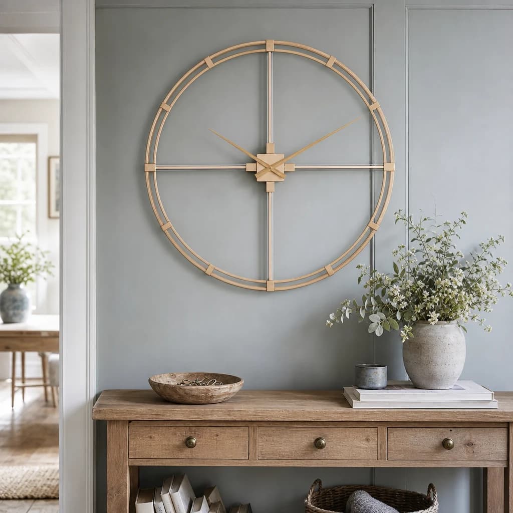 Beauly 110cm Dia Gold Finish Metal Wall Clock - Decorative, photo 1 of 5