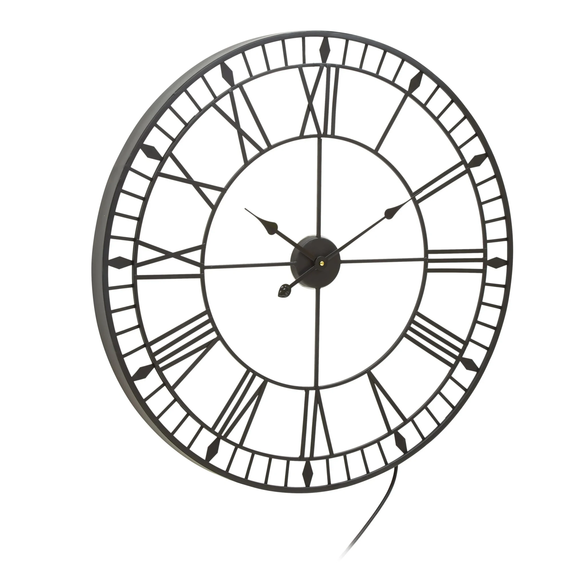 Genova 80cm Dia Large Black and White LED Wall Clock - Decorative, photo 2 of 7
