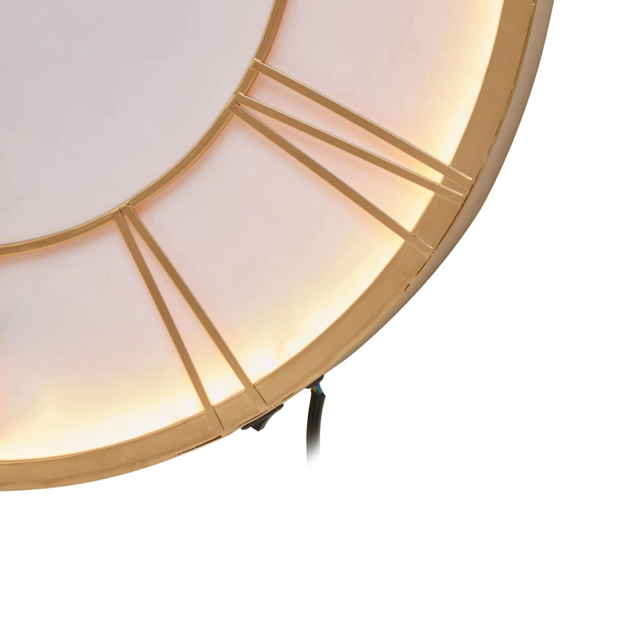 Genova 60cm Dia Small Gold and White LED Wall Clock - Decorative, photo 4 of 6