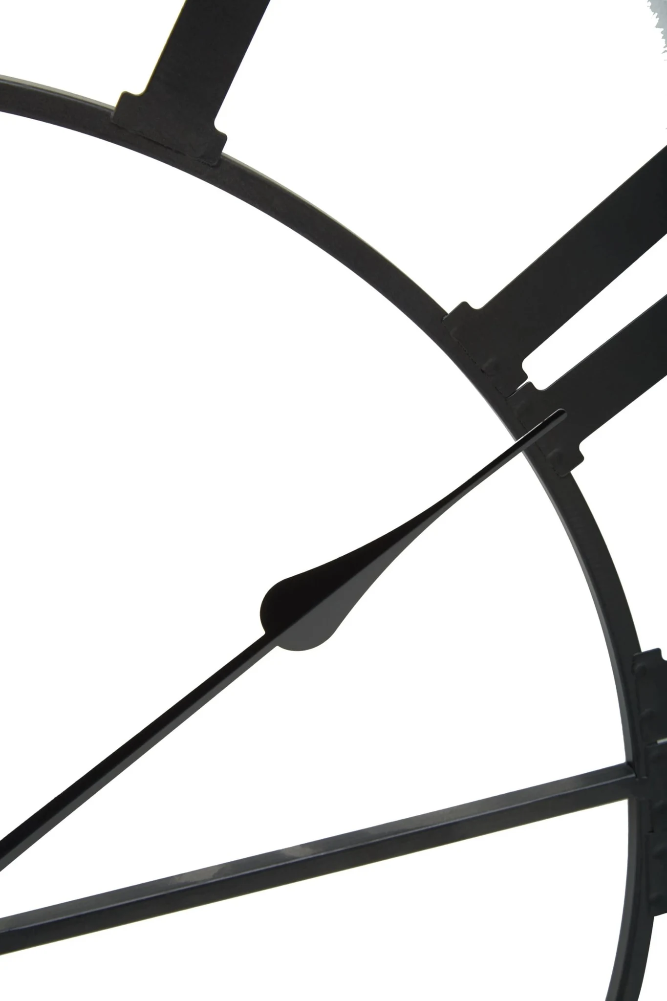 Genova 60cm Dia Black Metal Wall Clock - Decorative, photo 7 of 8