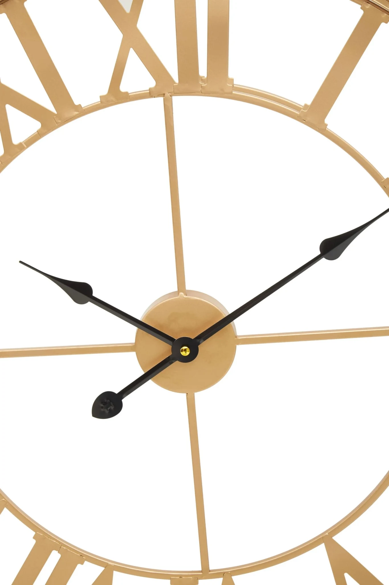 Genova 60cm Dia Large Gold Metal Wall Clock - Decorative, photo 7 of 8