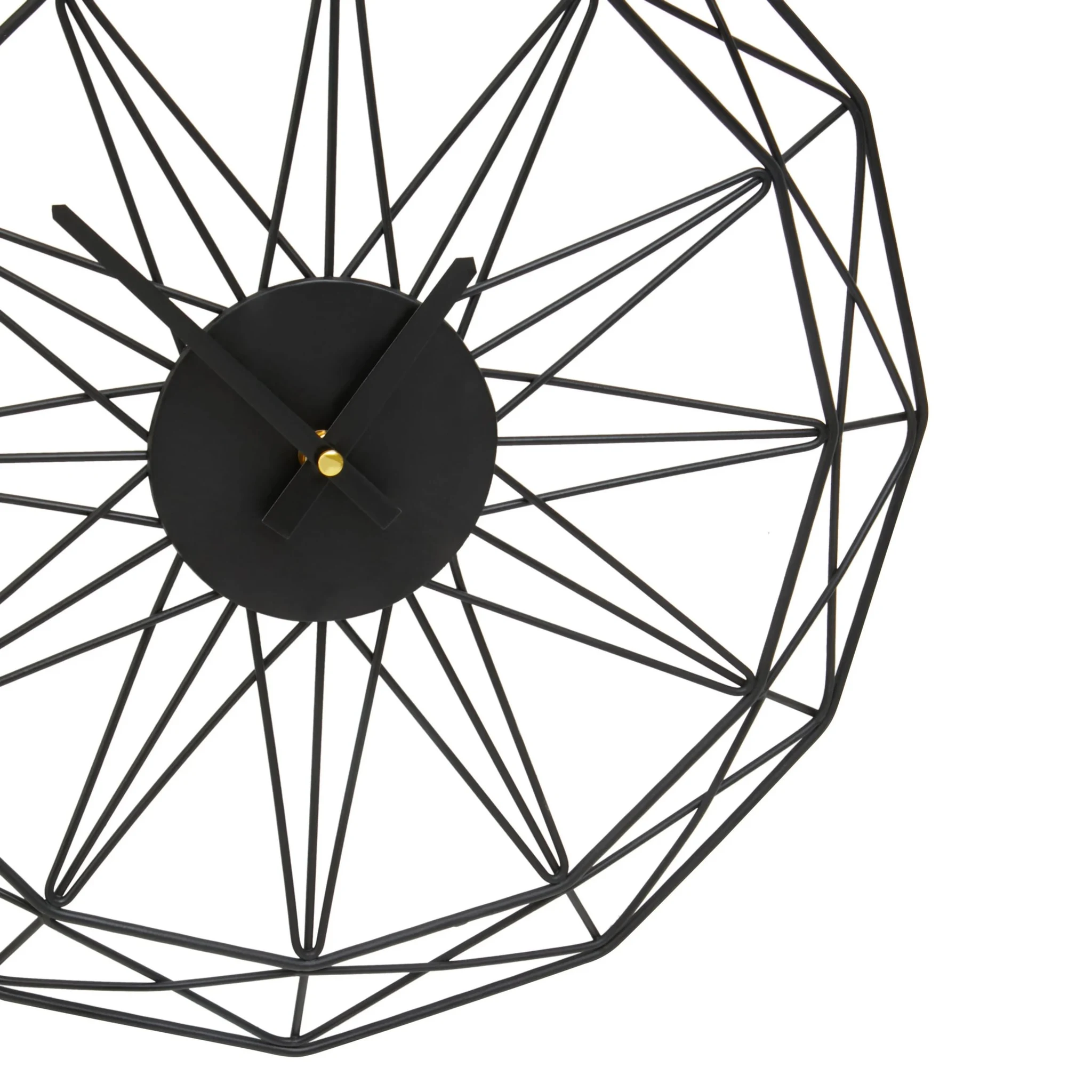 Genova 40cm Dia Small Black Metal Wall Clock - Decorative, photo 3 of 4