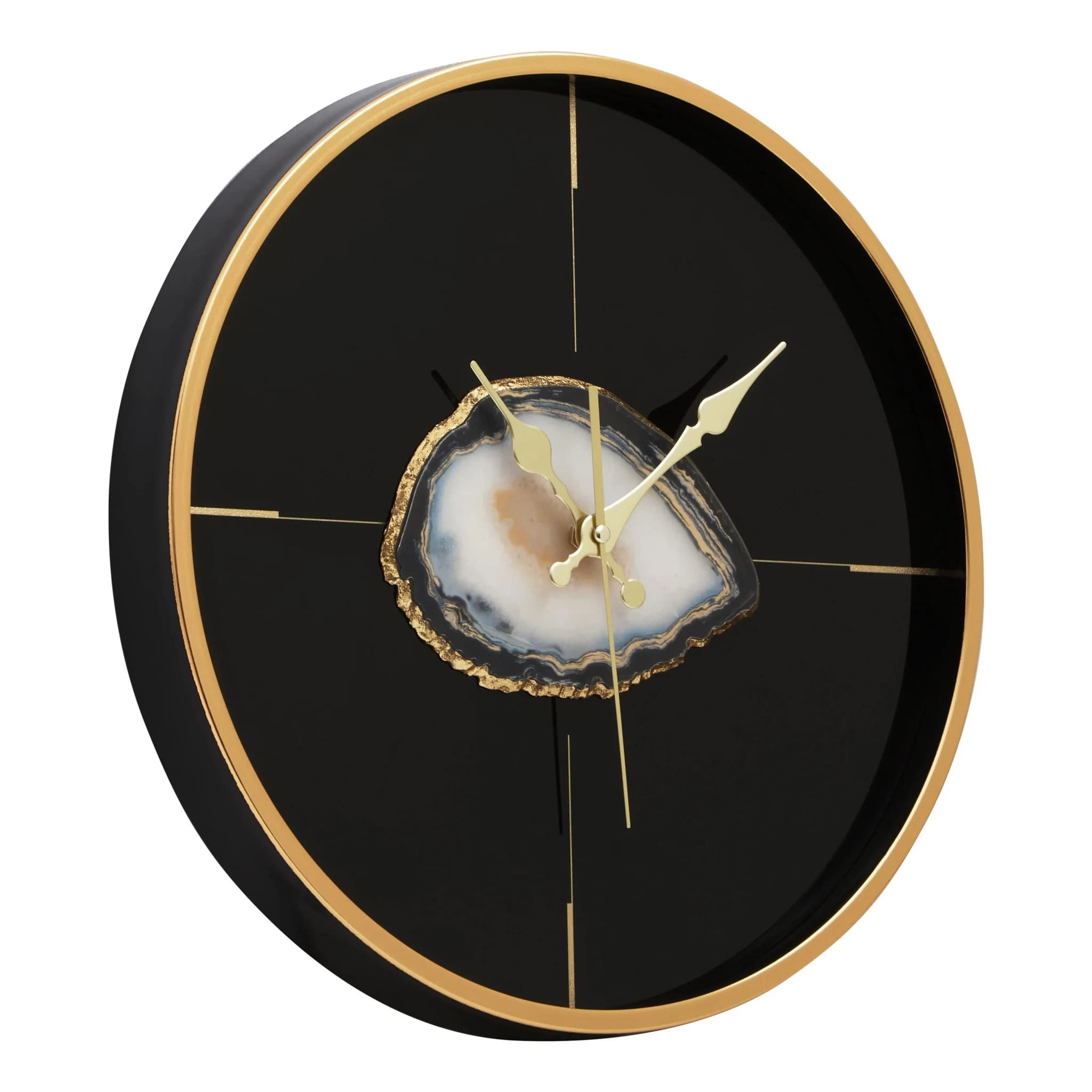 Celina Black And Gold Round Wall Clock - Decorative, photo 5 of 8