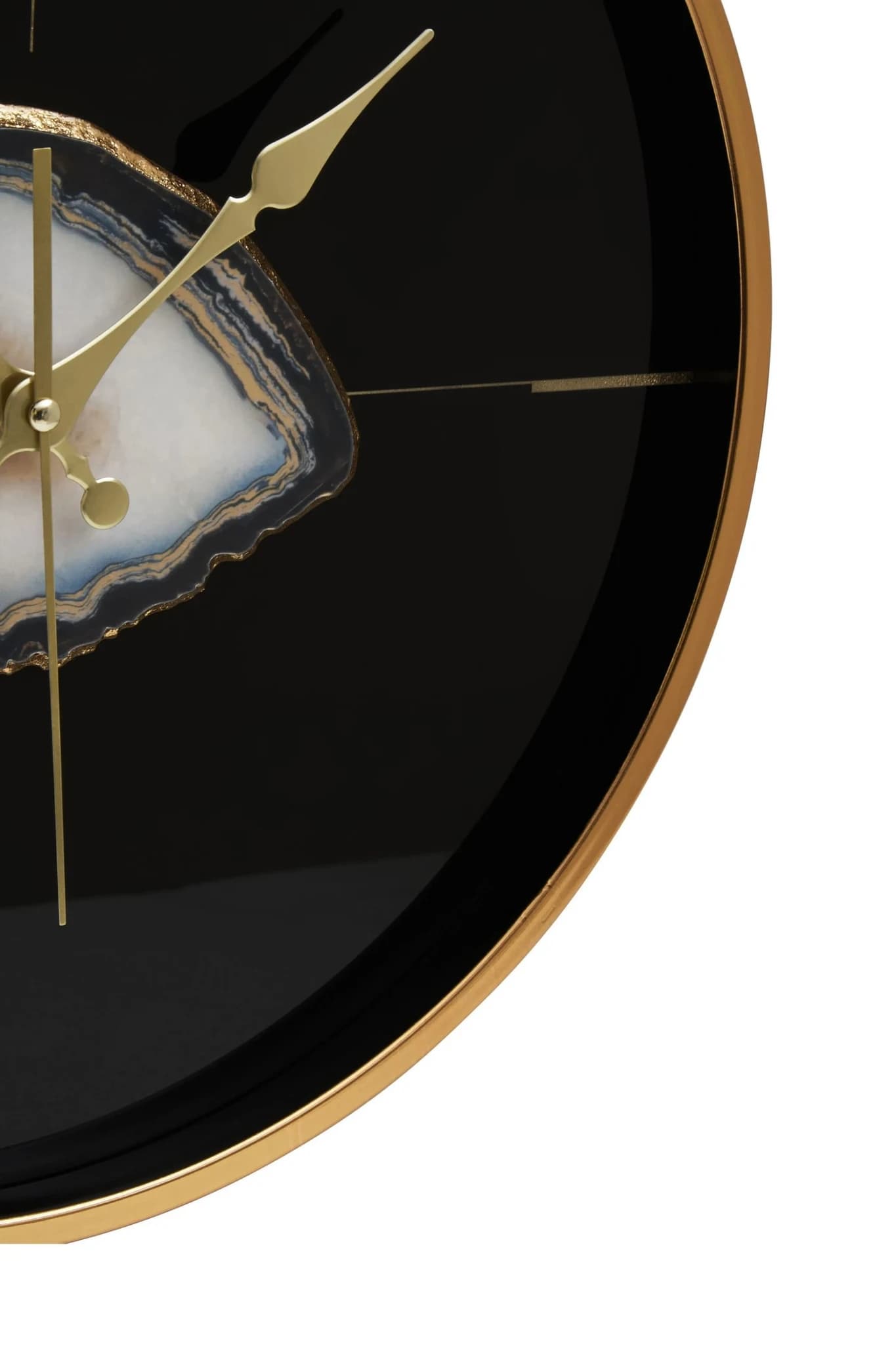 Celina Black And Gold Round Wall Clock - Decorative, photo 8 of 8