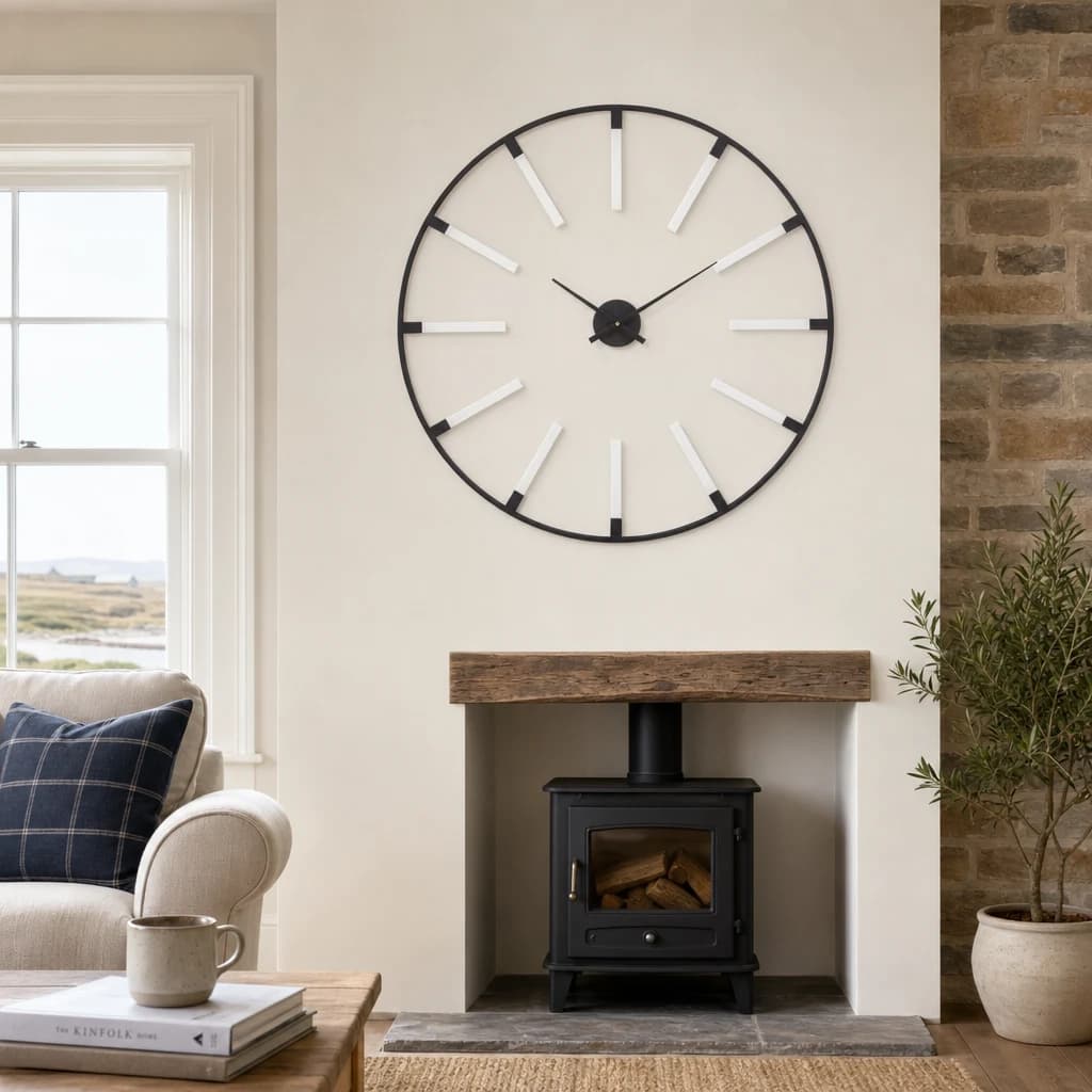 Beauly Black Finish Metal Wall Clock - Decorative, photo 1 of 7