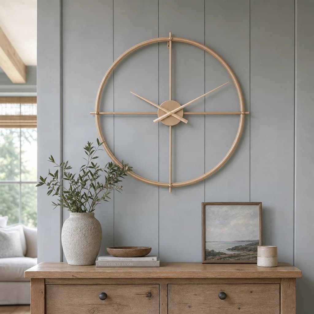 Kent 60cm Dia Large Gold Finish Wall Clock - Decorative, photo 1 of 8