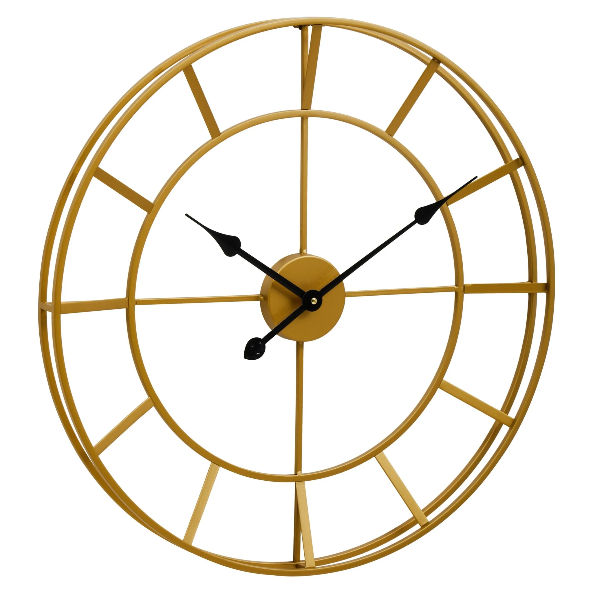 Kent 60cm Dia Large Gold Finish Metal Wall Clock - Decorative, photo 6 of 8