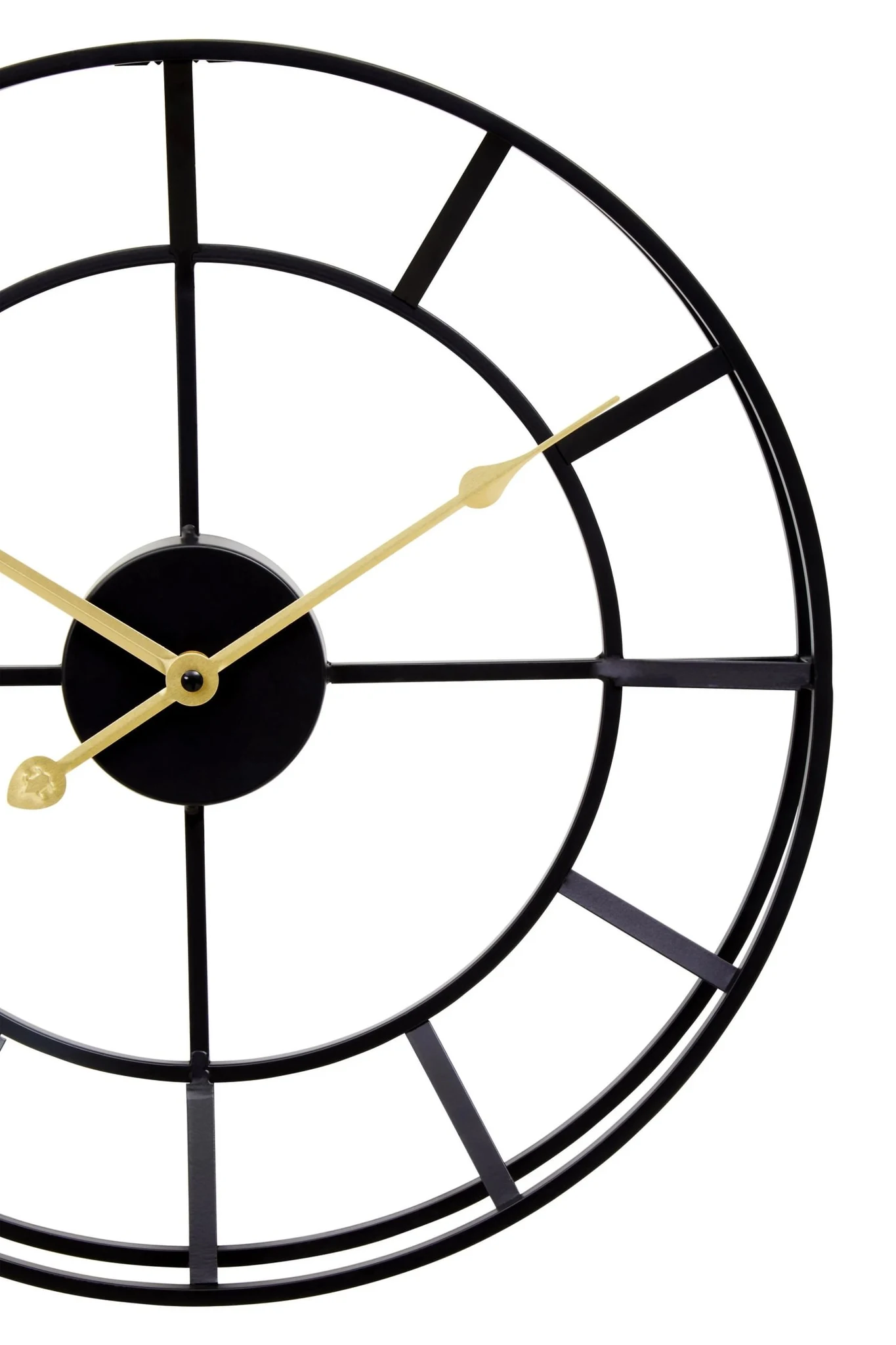 Kent 40cm Dia Small Black Finish Metal Wall Clock - Decorative, photo 7 of 8