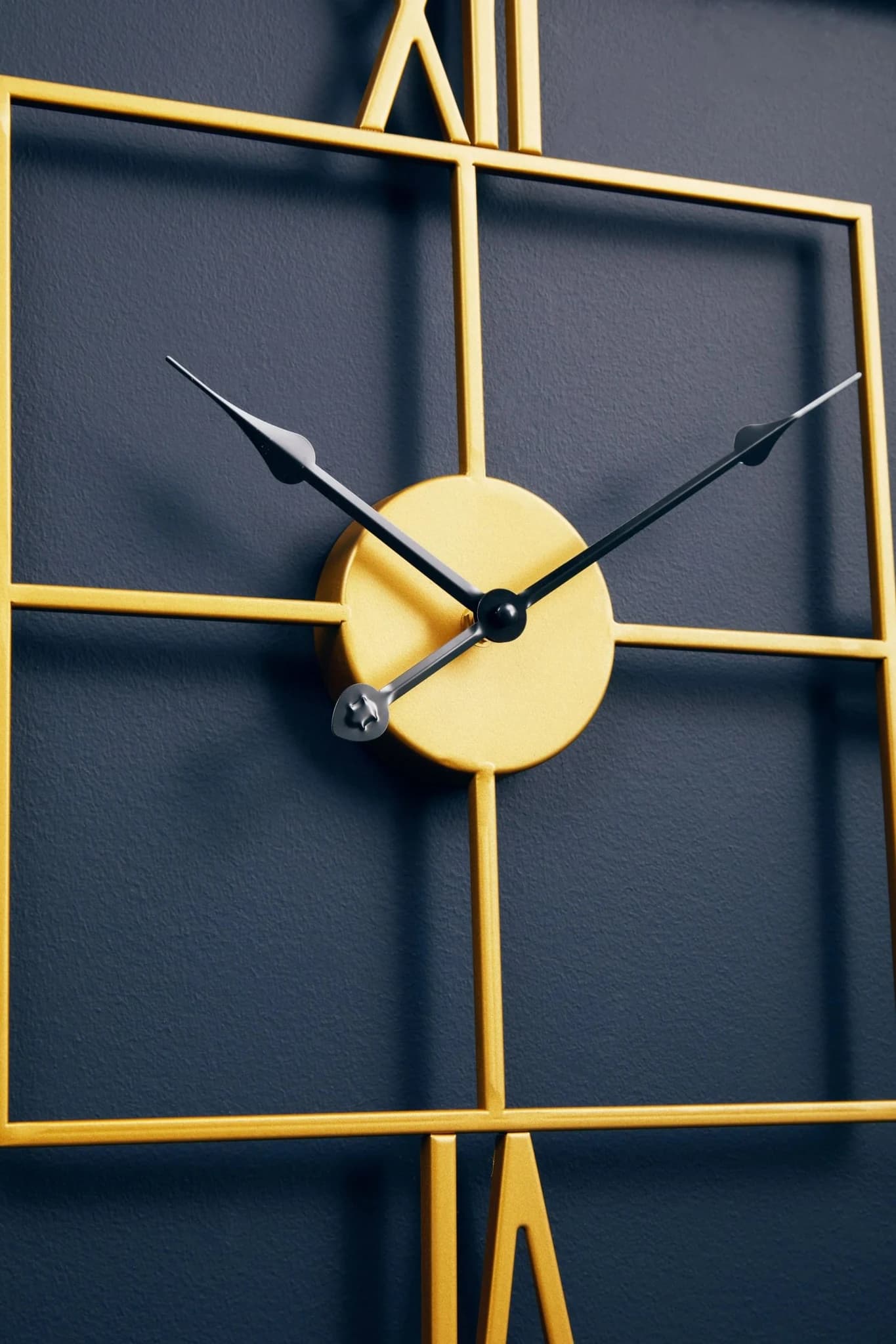 Kent Small Gold Finish Square Wall Clock - Decorative, photo 4 of 8