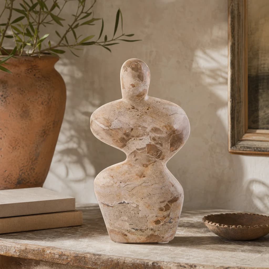 Santino Chocolate Marble Abstract Sculpture - Decorative, photo 1 of 8