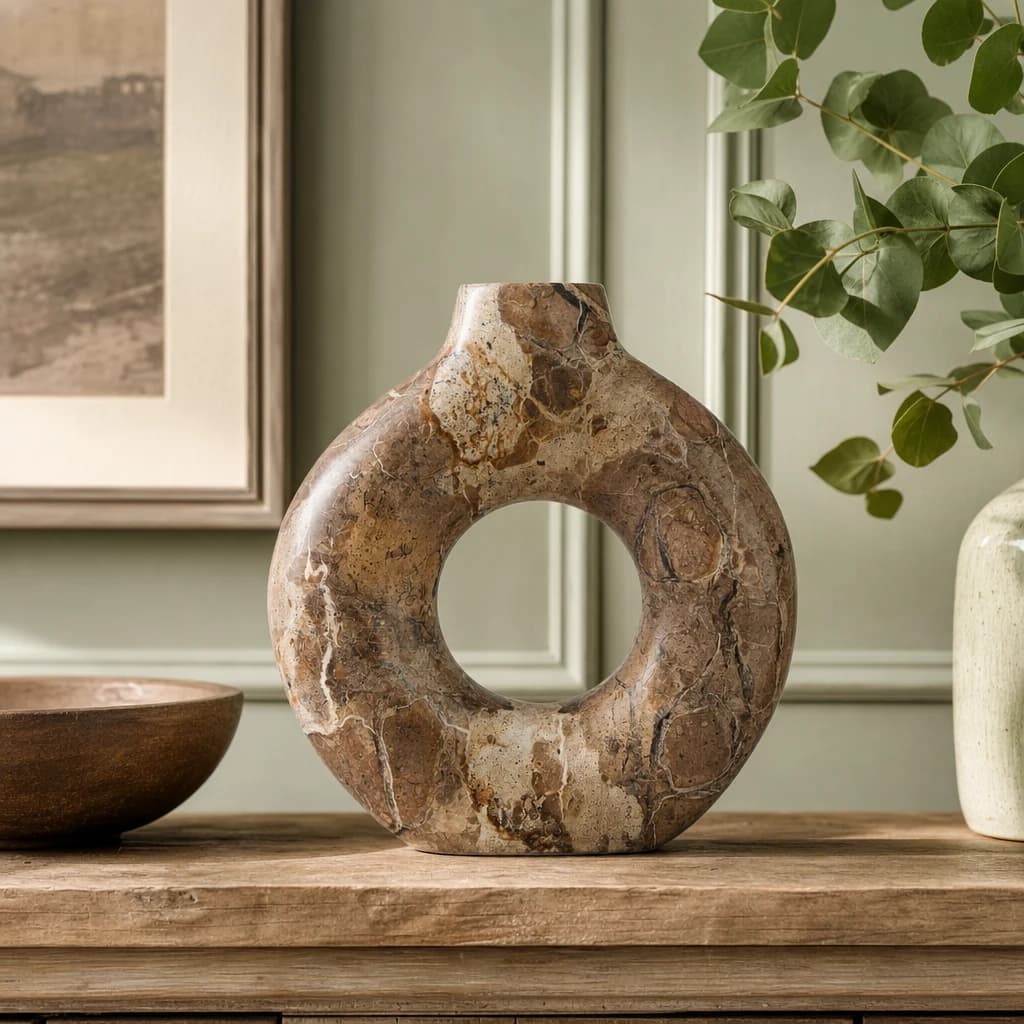 Santino Chocolate Marble Vase - Vases, photo 1 of 8