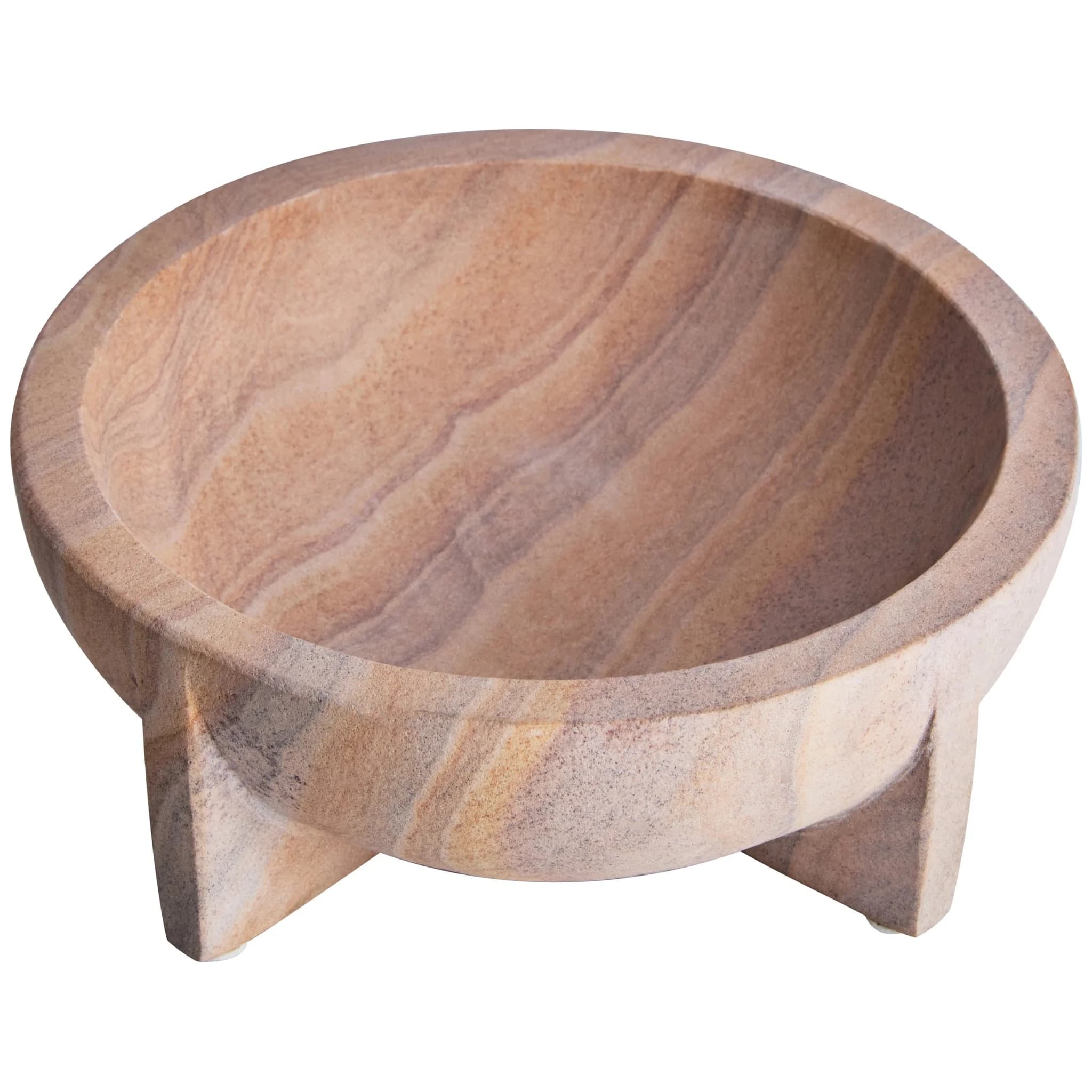 Pietra Rainbow Sandstone Pedestal Bowl - Decorative, photo 4 of 7