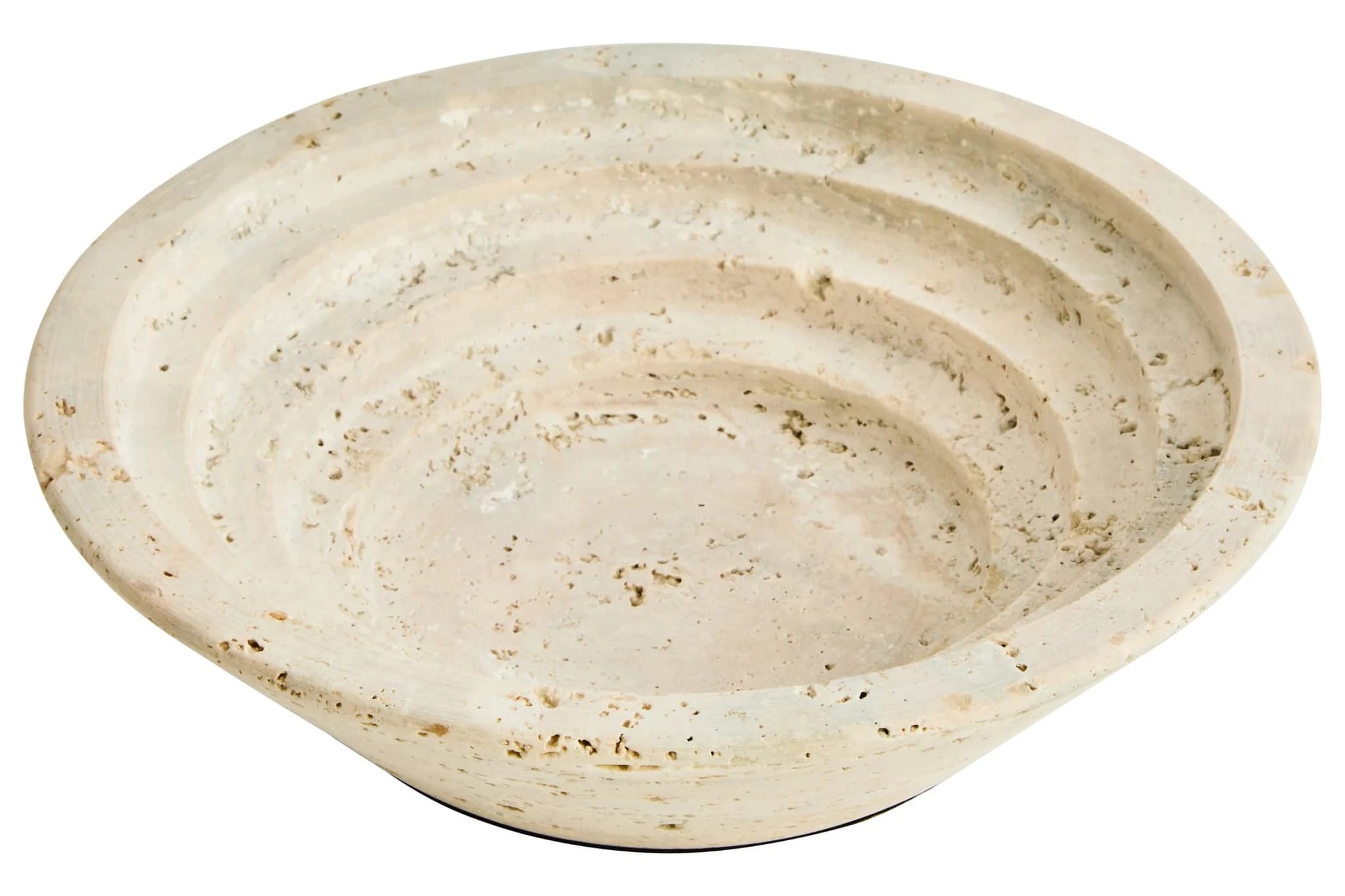 Tibor Travertine Round Tapered Bowl - Decorative, photo 3 of 6