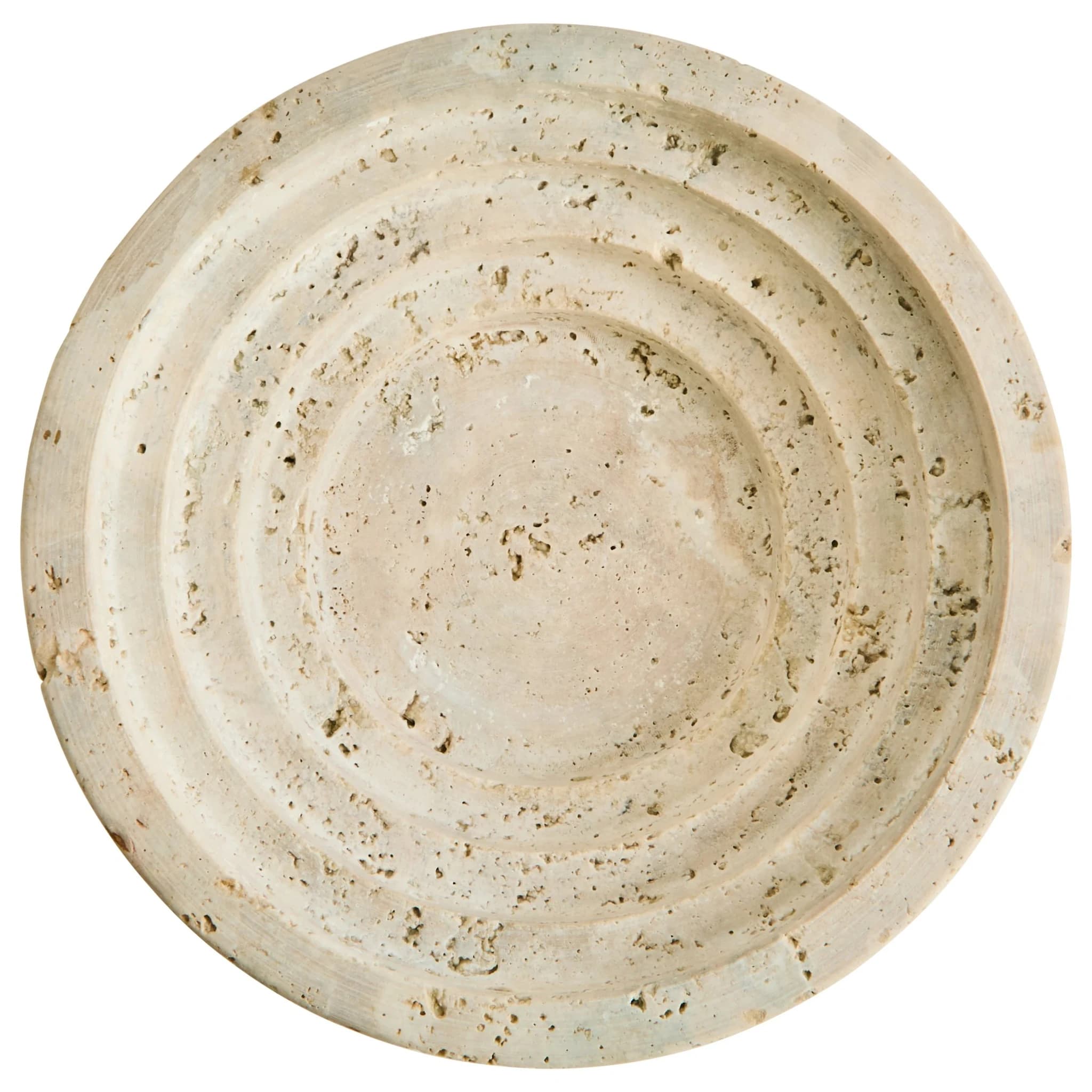 Tibor Travertine Round Tapered Bowl - Decorative, photo 2 of 6