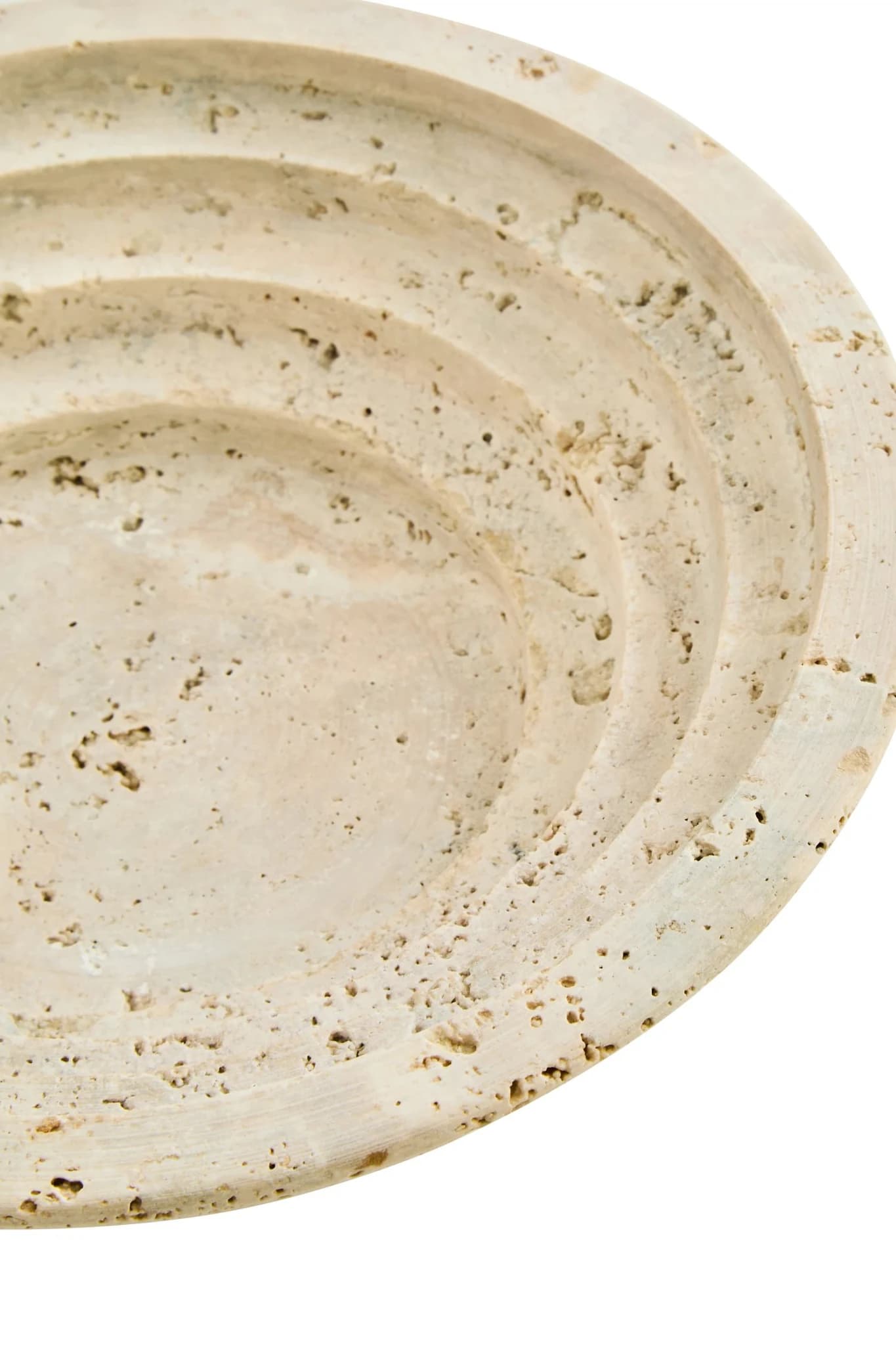 Tibor Travertine Round Tapered Bowl - Decorative, photo 4 of 6