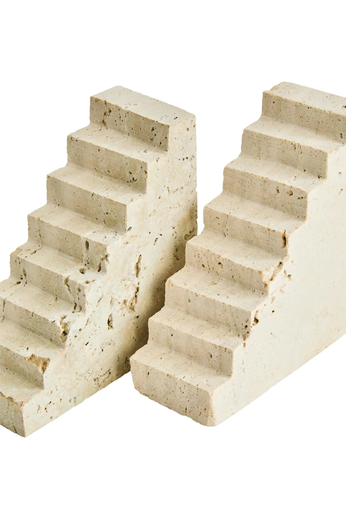 Tibor Travertine Set of Two Stair Design Bookends - Decorative, photo 5 of 6