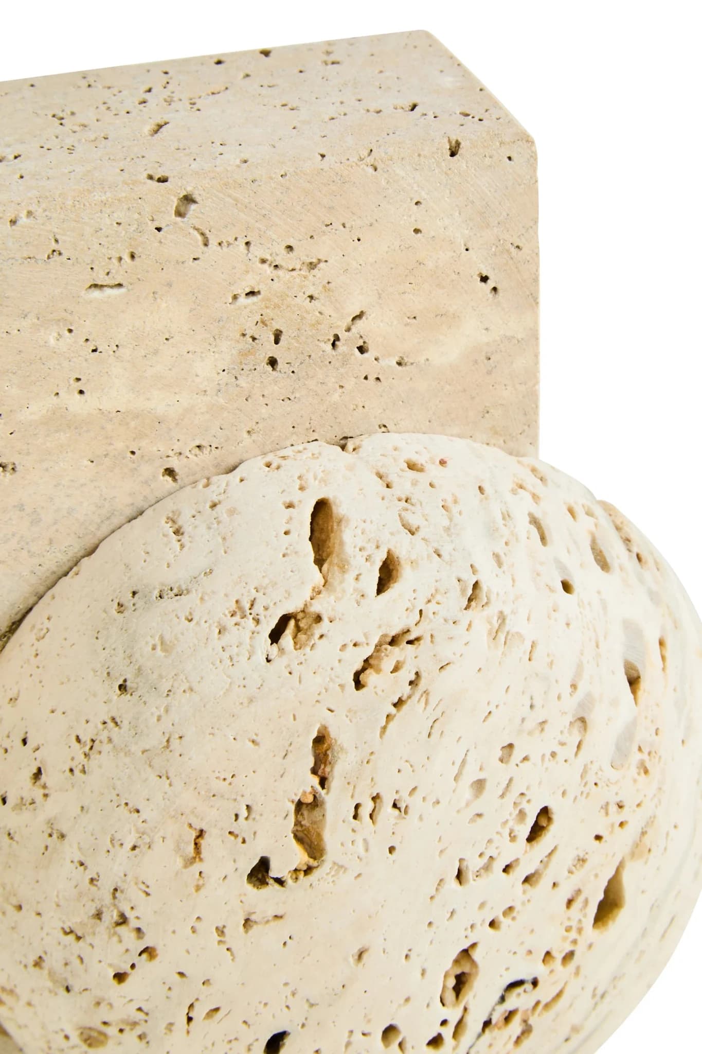 Tibor Travertine Set of Two Spherical Bookends - Decorative, photo 6 of 8