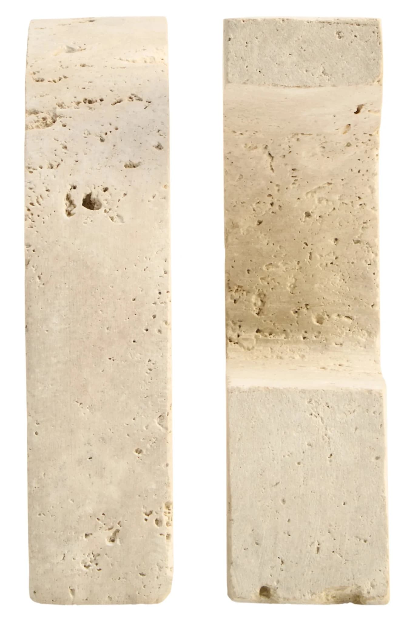 Tibor Travertine Set of Two Comma Bookends - Decorative, photo 2 of 5