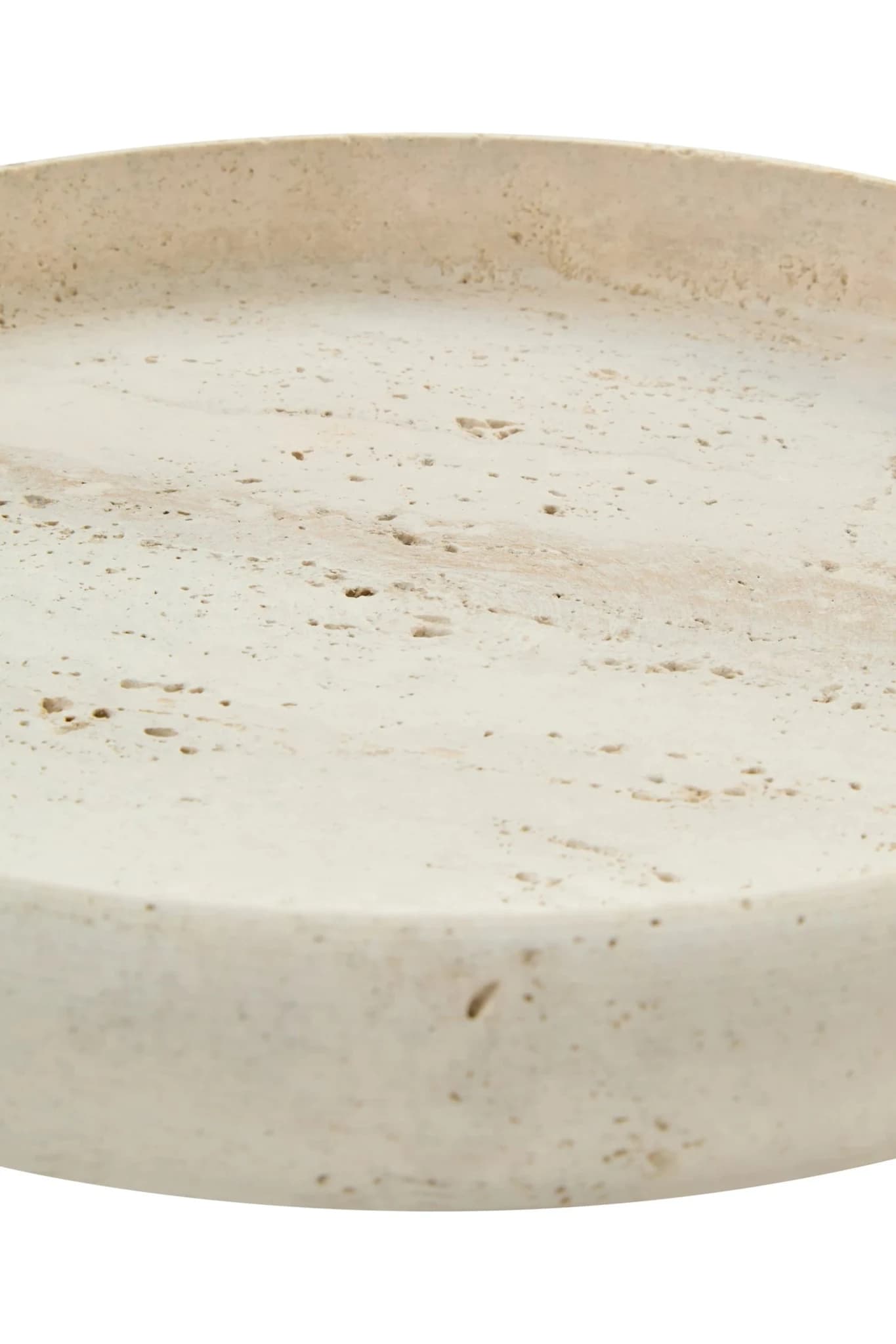 Tibor Travertine Round Tray - Decorative, photo 4 of 6