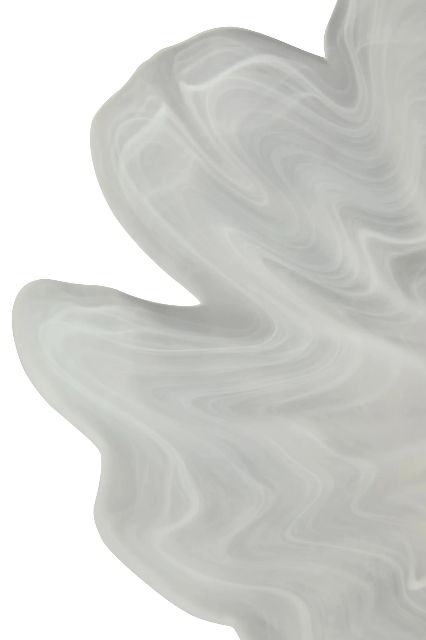 Galene Fluted White Glass Pedestal Bowl - Decorative, photo 7 of 8