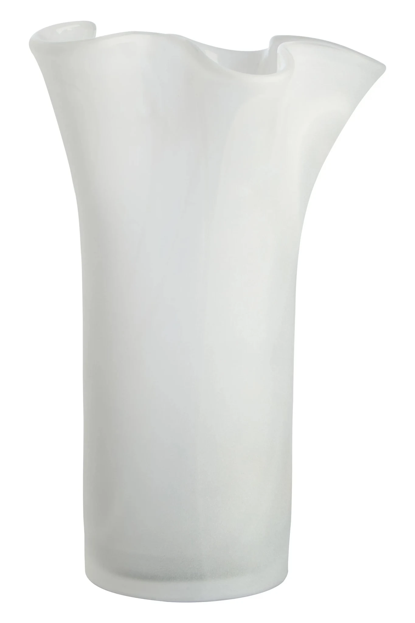 Galene White Fluted Glass Vase - Vases, photo 2 of 6