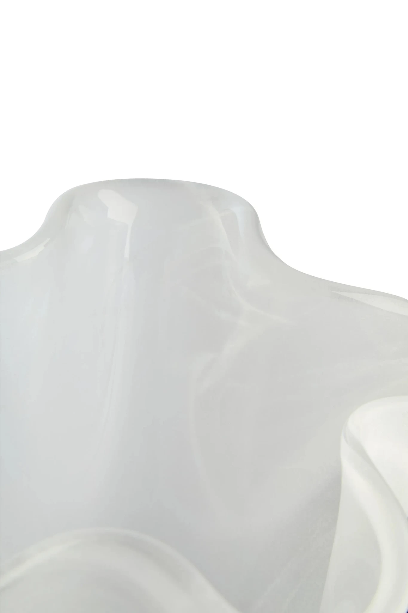 Galene White Fluted Glass Vase - Vases, photo 4 of 6