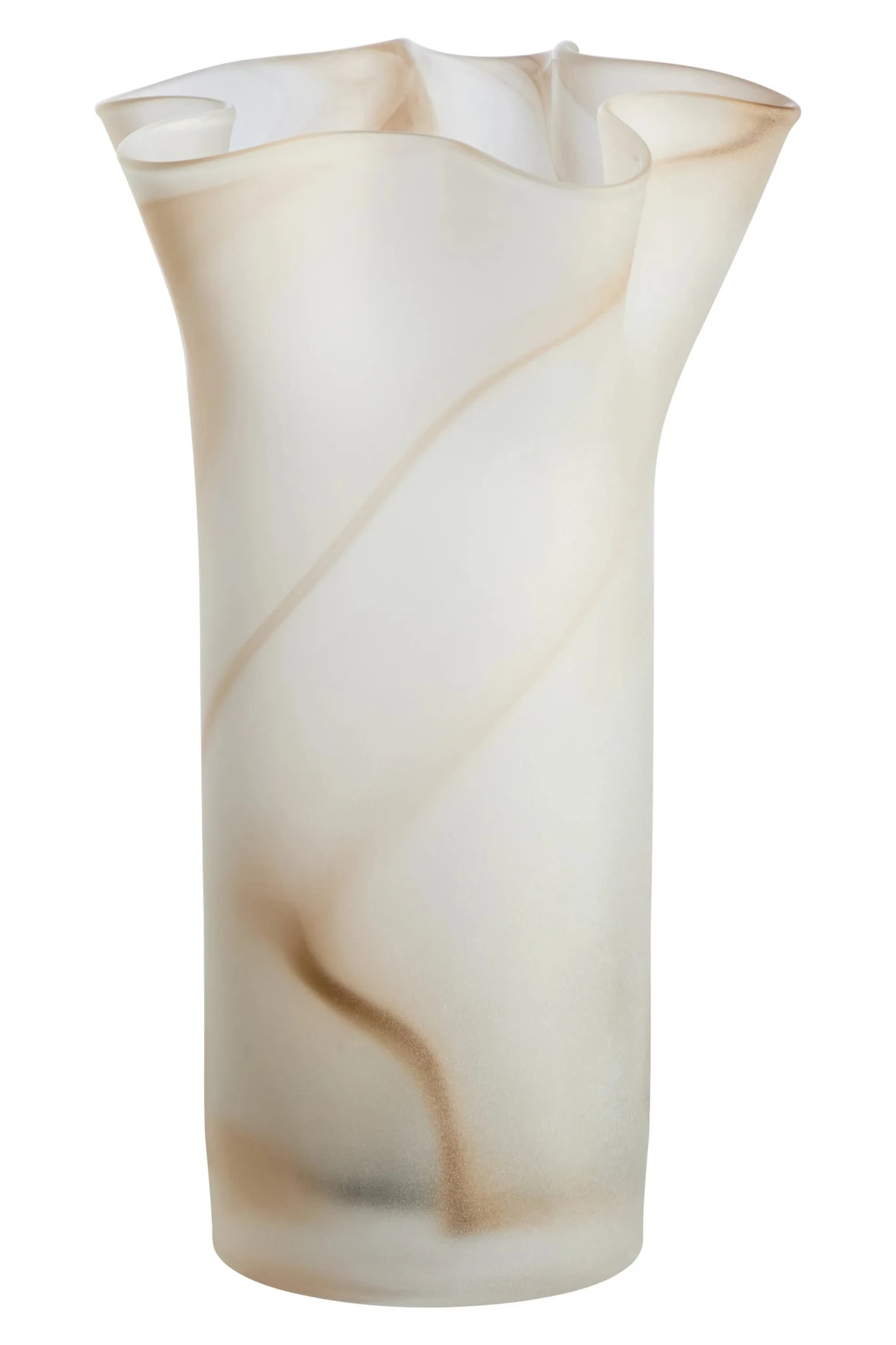 Galene Natural Fluted Glass Vase - Vases, photo 2 of 6