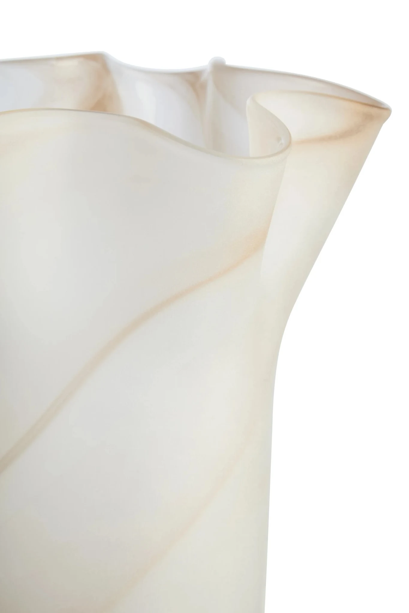 Galene Natural Fluted Glass Vase - Vases, photo 6 of 6