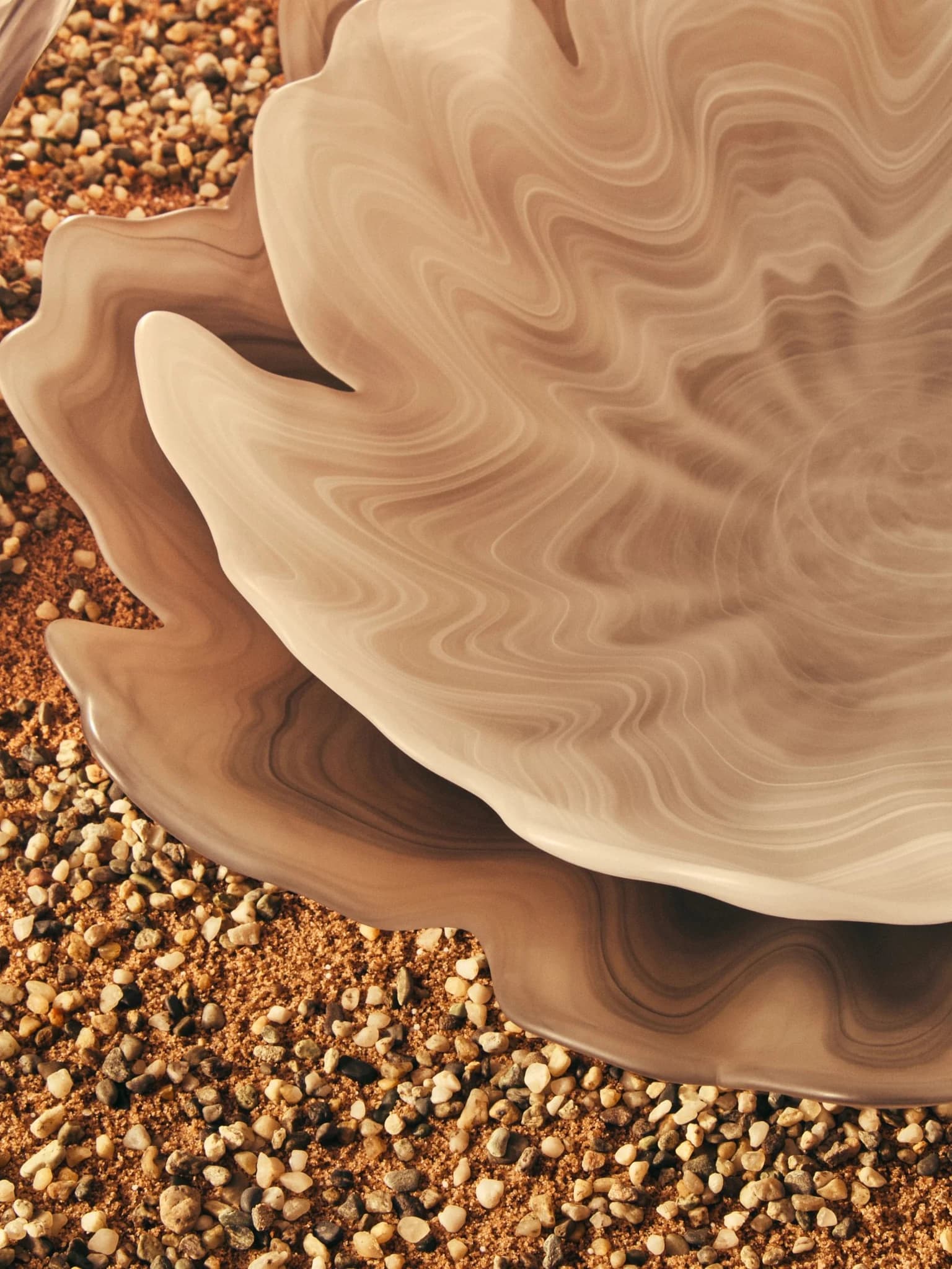 Galene Grey Fluted Glass Plate - Decorative, photo 6 of 8
