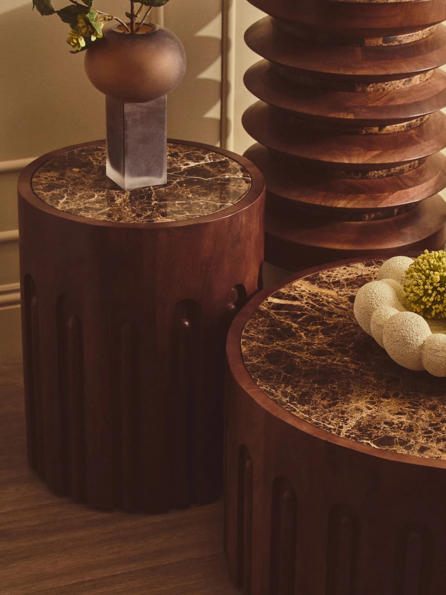 Gabi Brown Opaque Glass Large Vase - Vases, photo 4 of 8
