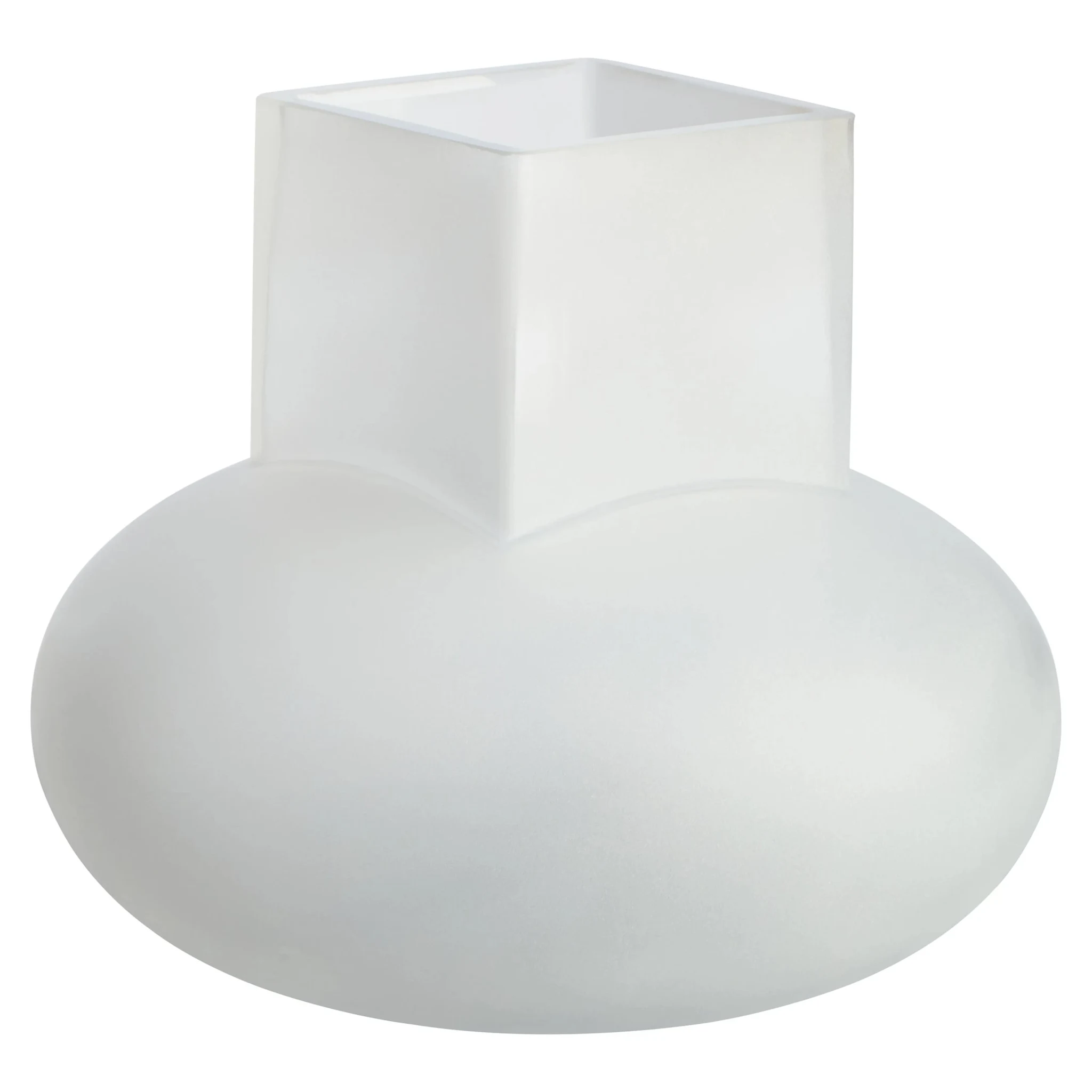 Gabi White Opaque Glass Small Vase - Vases, photo 4 of 7