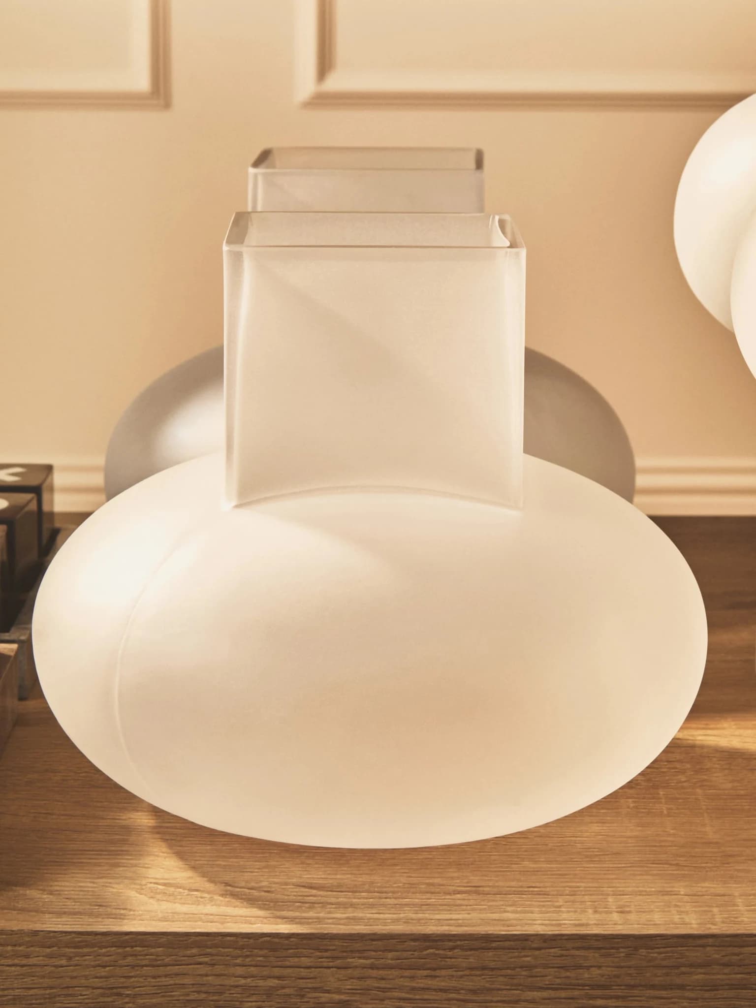 Gabi White Opaque Glass Small Vase - Vases, photo 2 of 7