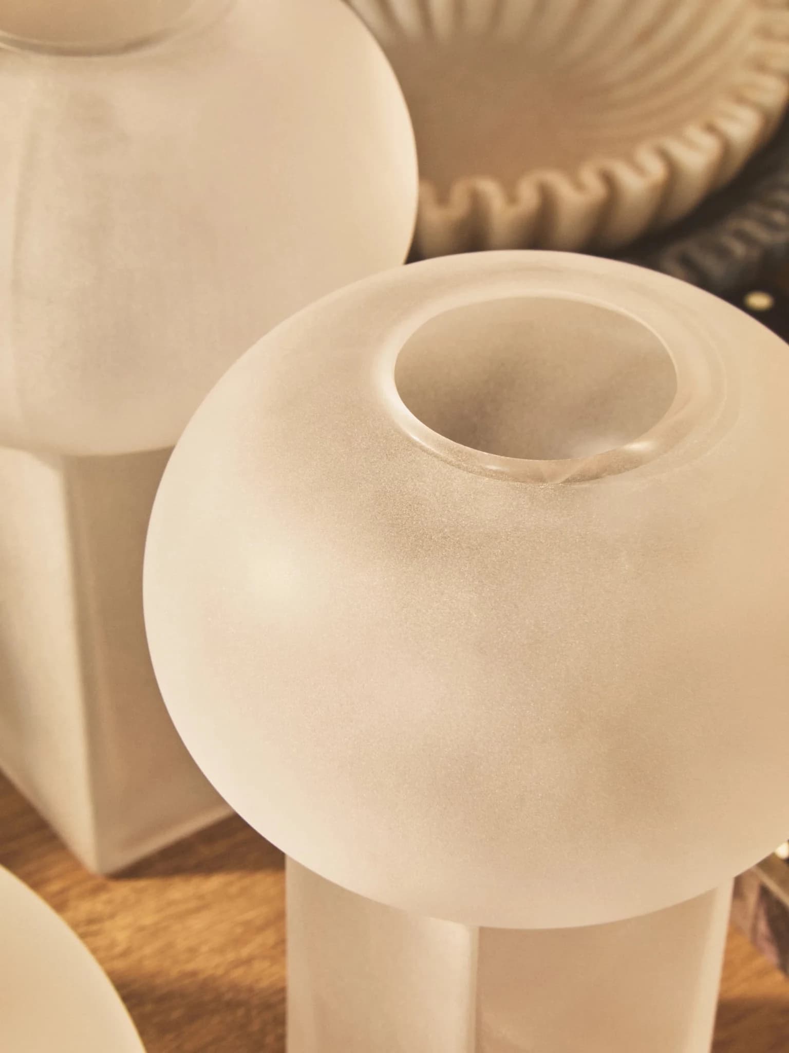 Gabi White Opaque Glass Large Vase - Vases, photo 2 of 8