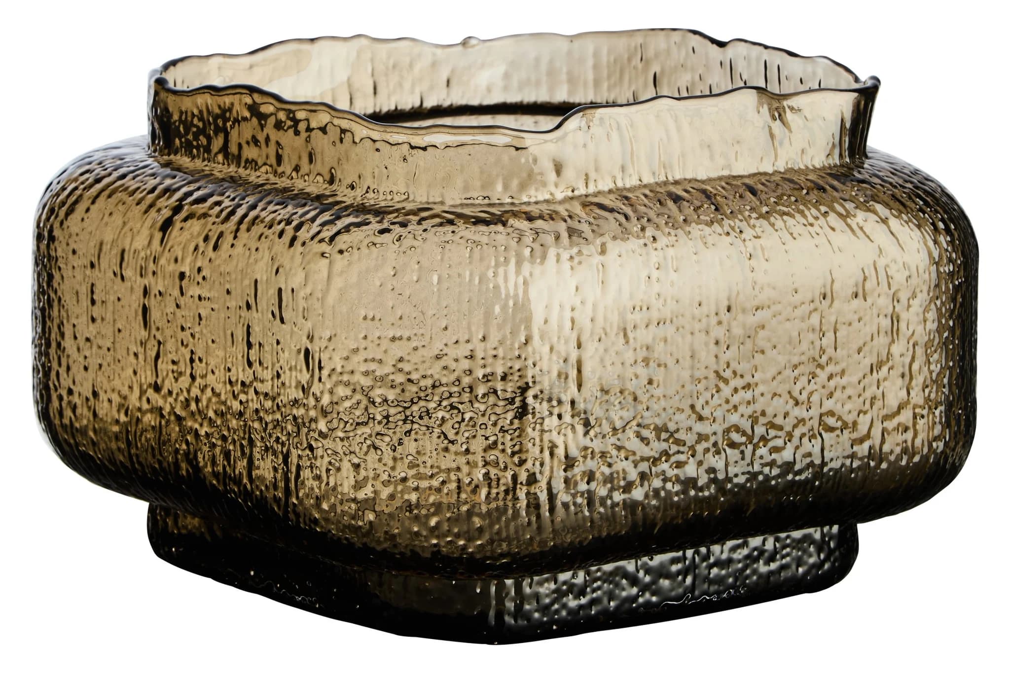Galea Brown Textured Glass Small Vase - Vases, photo 2 of 5