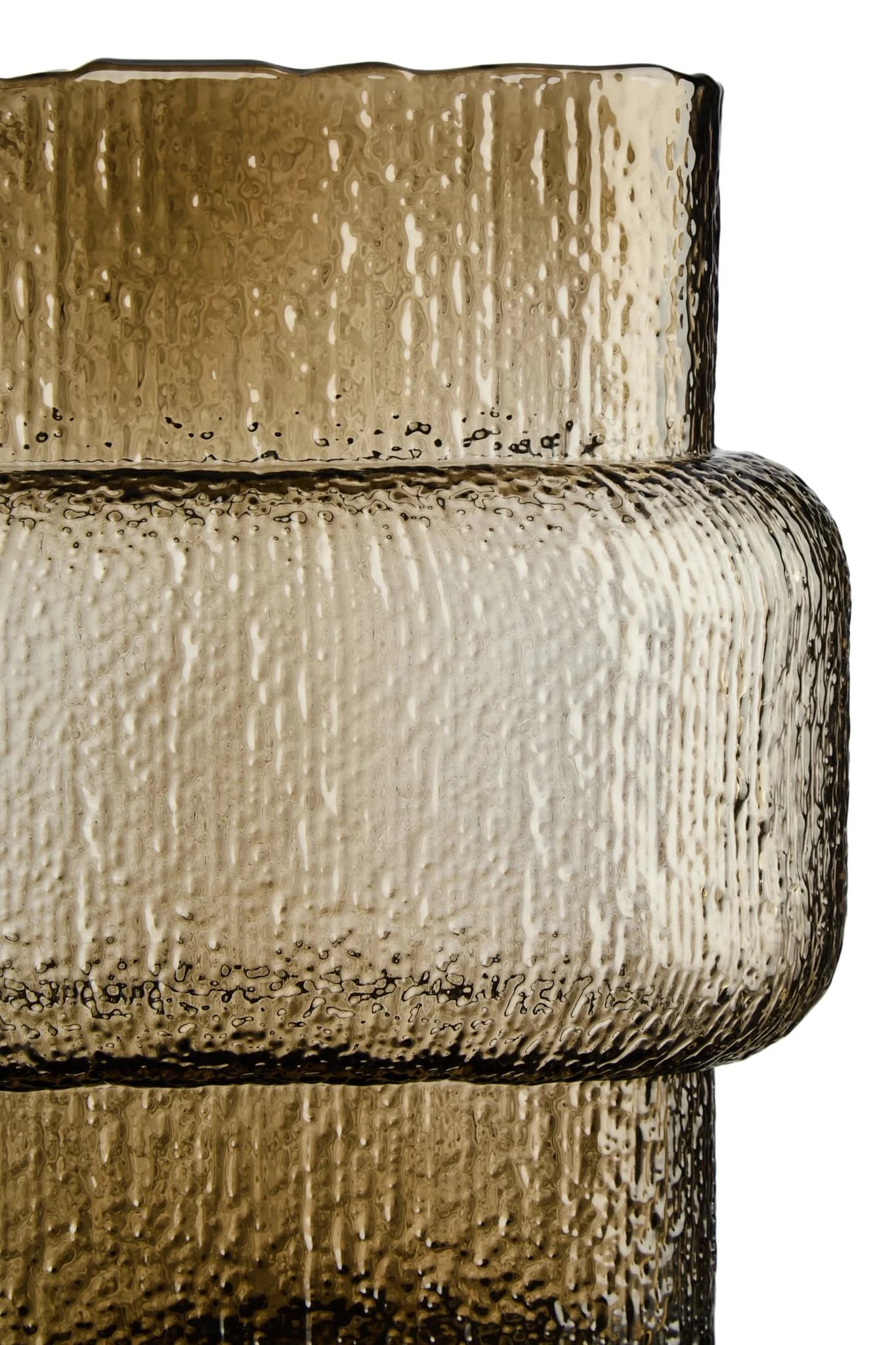 Galea Brown Textured Glass Large Vase - Vases, photo 6 of 6