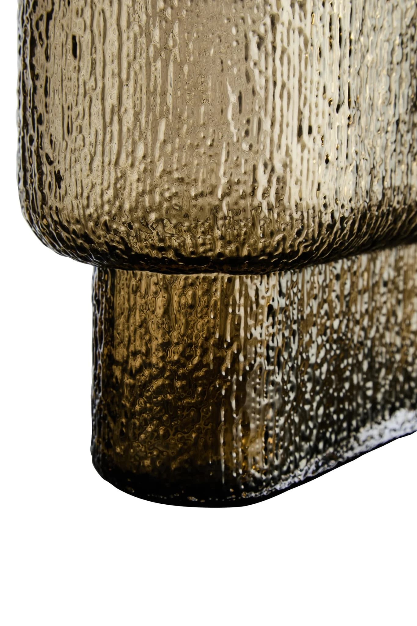 Galea Brown Textured Glass Large Vase - Vases, photo 4 of 6