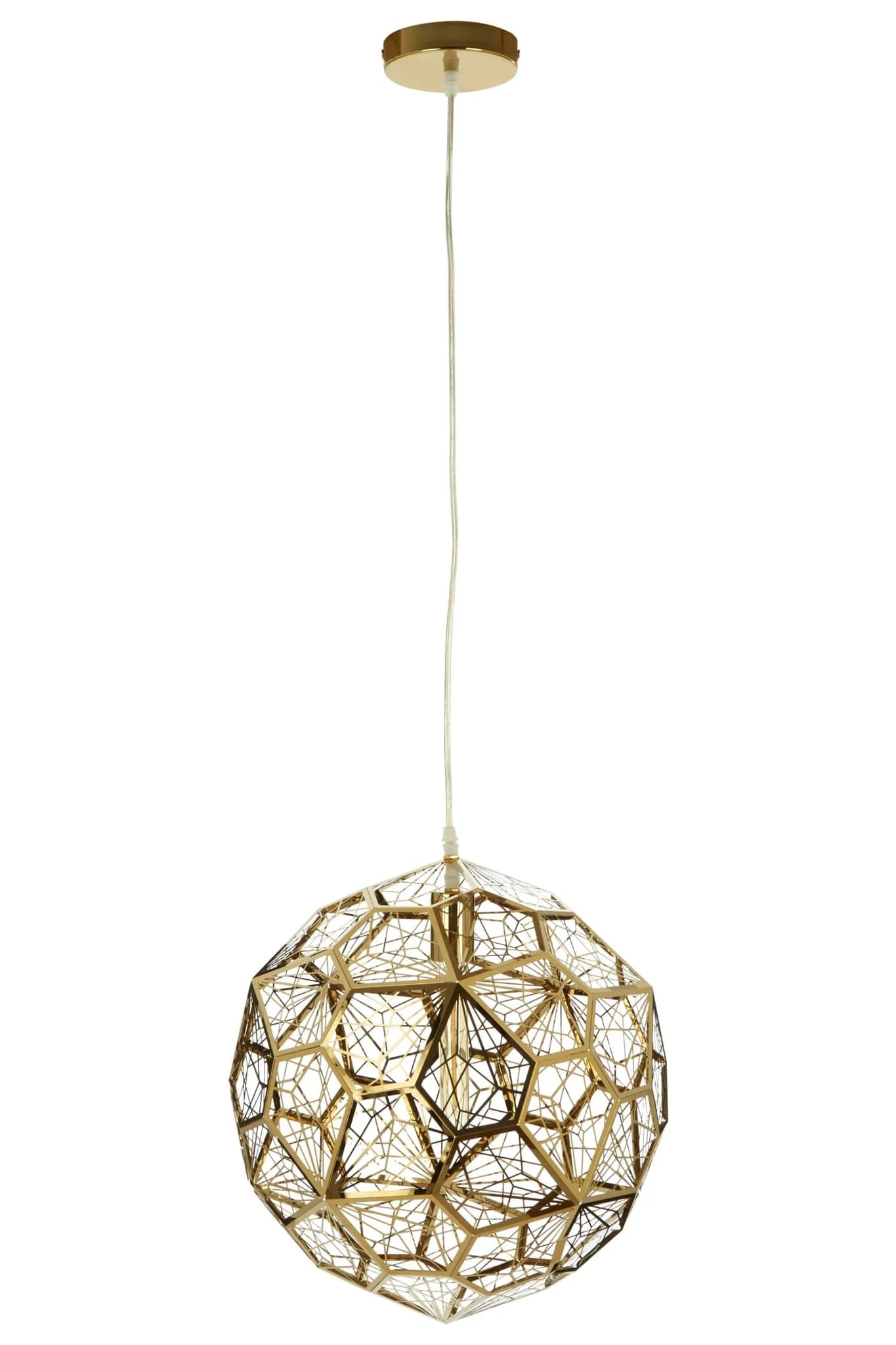 Akela Gold Finish Sphere Pendant Light - Pendant lights, photo 3 of 4