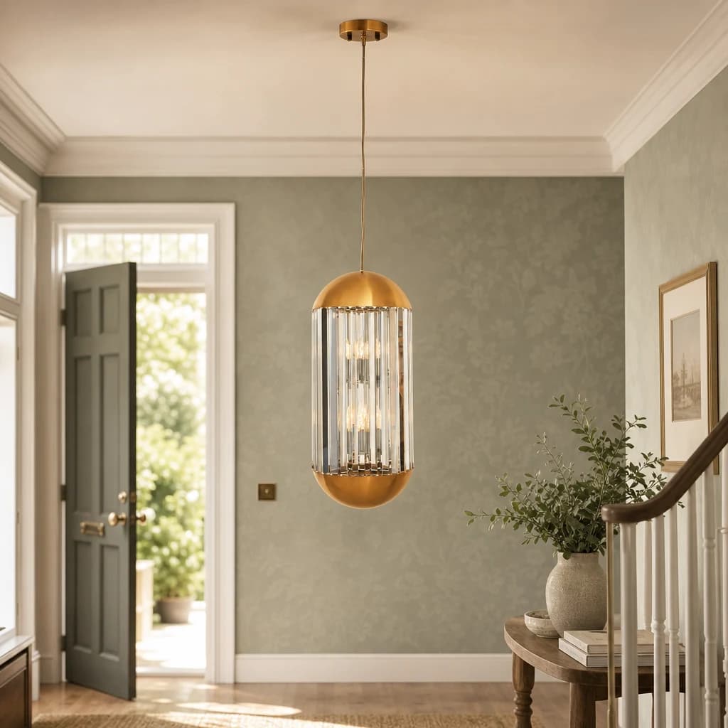 Kensington Townhouse Bronze Finish 6 Bulb Pendant Light