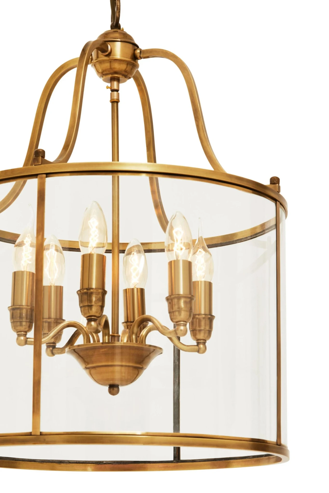 Hampstead Brass Finish 6 Bulb Pendant Light - Pendant lights, photo 6 of 7