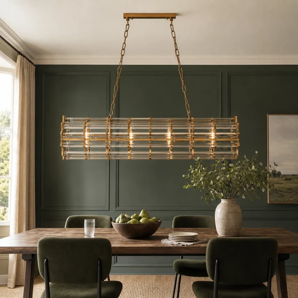 Karli Brass Eight Bulb Pendant Light - Pendant lights, photo 1 of 8
