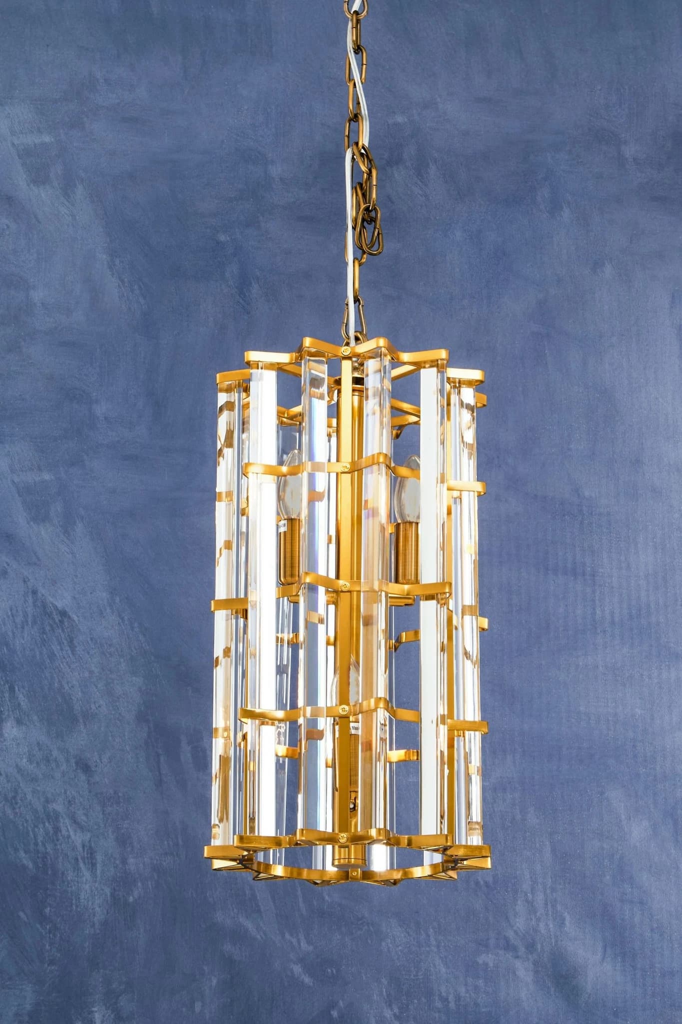 Karli Brass Finish Small Vertical Pendant Light - Pendant lights, photo 3 of 7