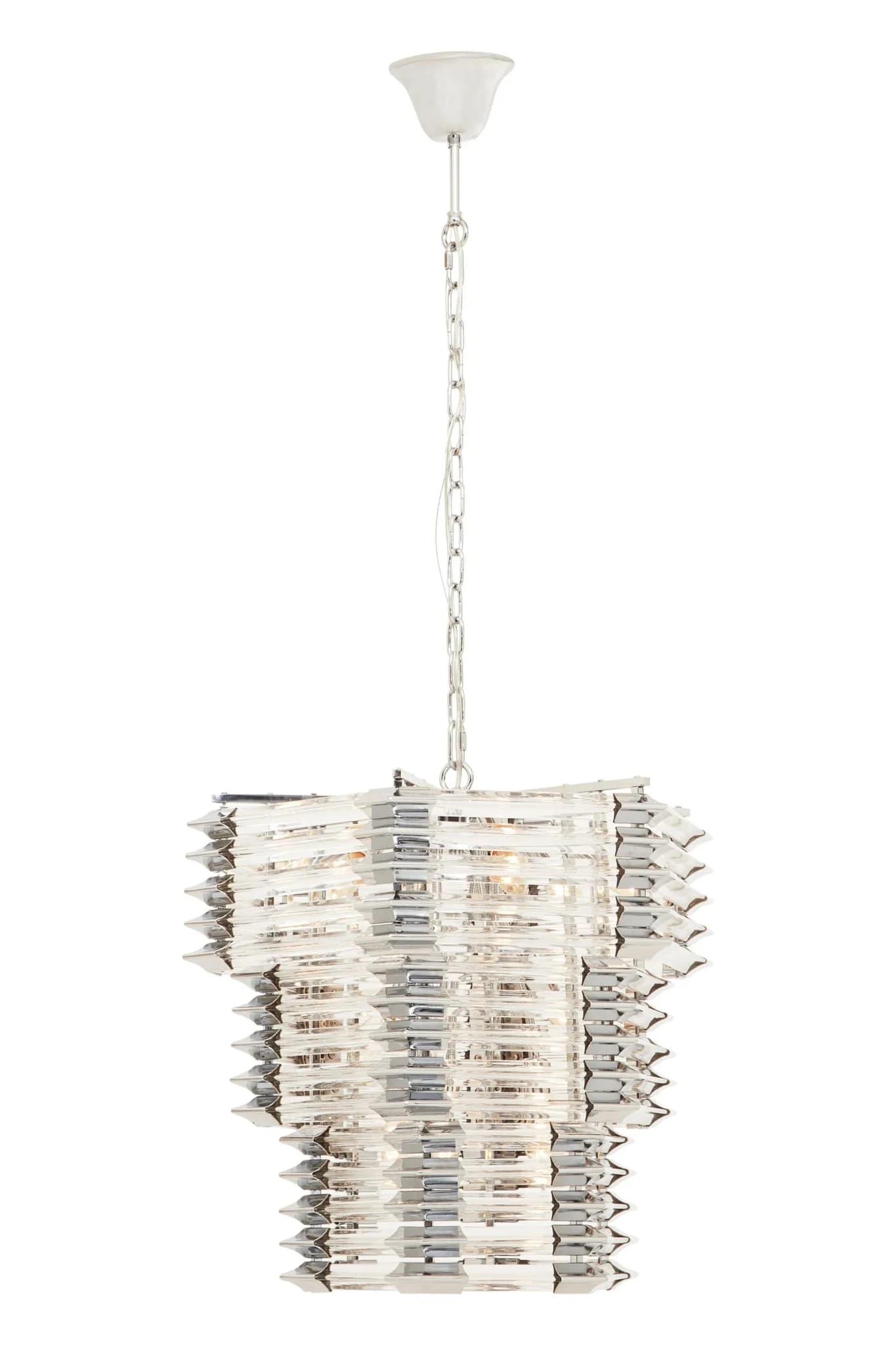 Karli 3 Tier Glass Statement Pendant Light - Pendant lights, photo 2 of 8