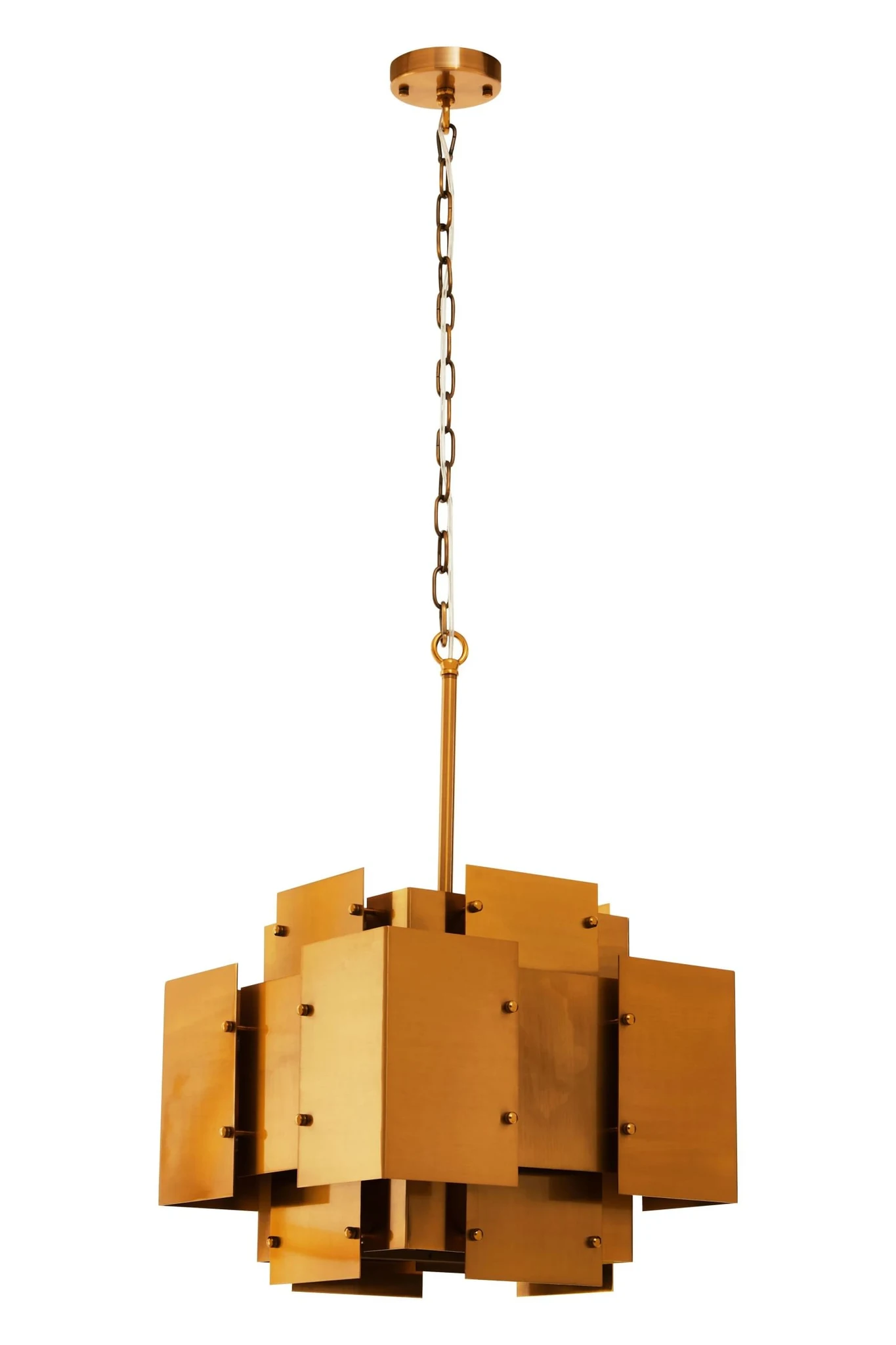 Karlo Metal Brass Finish Pendant Light With Four Bulbs - Pendant lights, photo 4 of 7