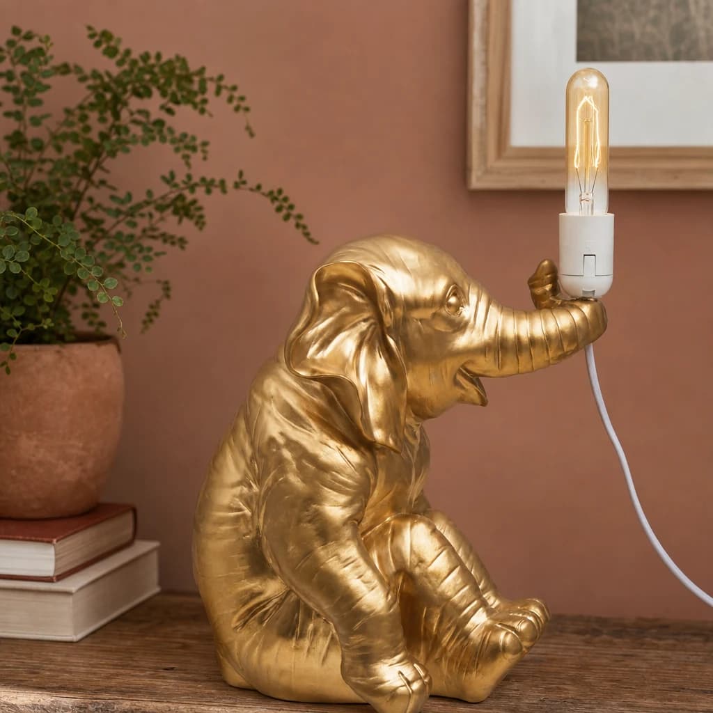 Boho Elephant Lamp