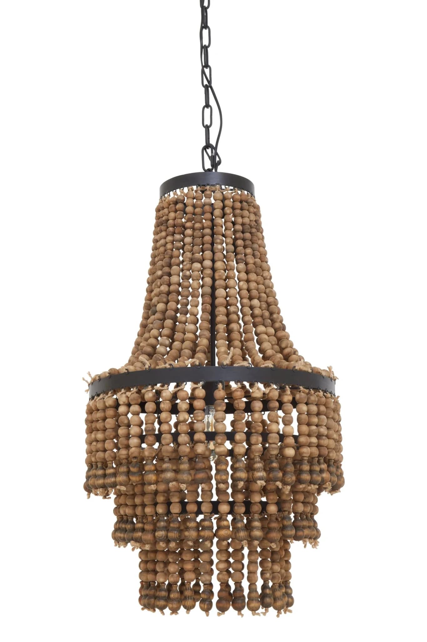 Lapiz Wooden Beads Large Chandelier - Pendant lights, photo 6 of 8