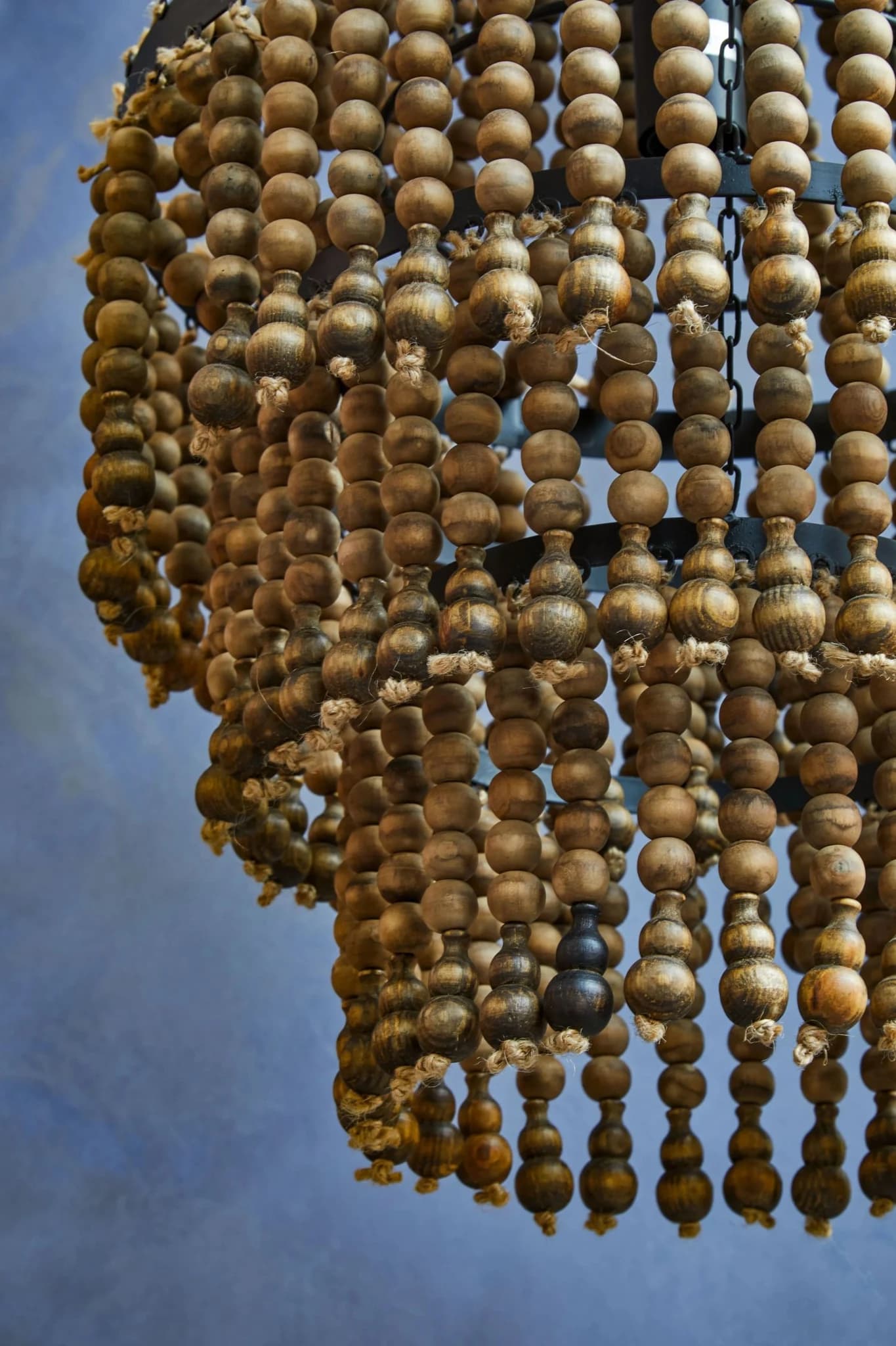 Lapiz Wooden Beads Large Chandelier - Pendant lights, photo 2 of 8