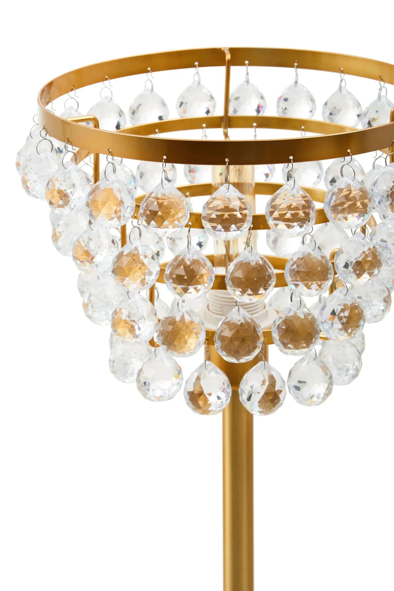 Hutchinson Clear Crystal Table Lamp with Gold Metal - Table lamps, photo 4 of 5