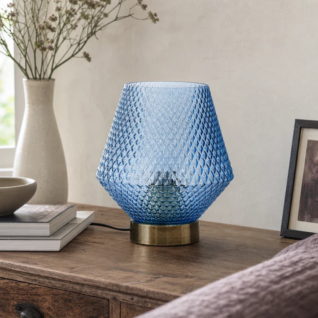 Noble Blue Glass Table Lamp - Table lamps, photo 1 of 5