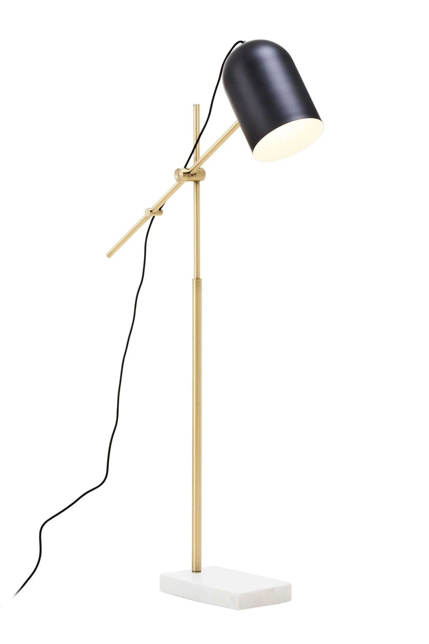 Equipoise Black and Brass Finish Floor Lamp with Marble Base - Floor lamps, photo 3 of 7