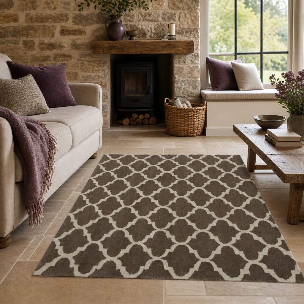 Bosie Hampstead Brown and Natural Rug - Decorative, photo 1 of 8